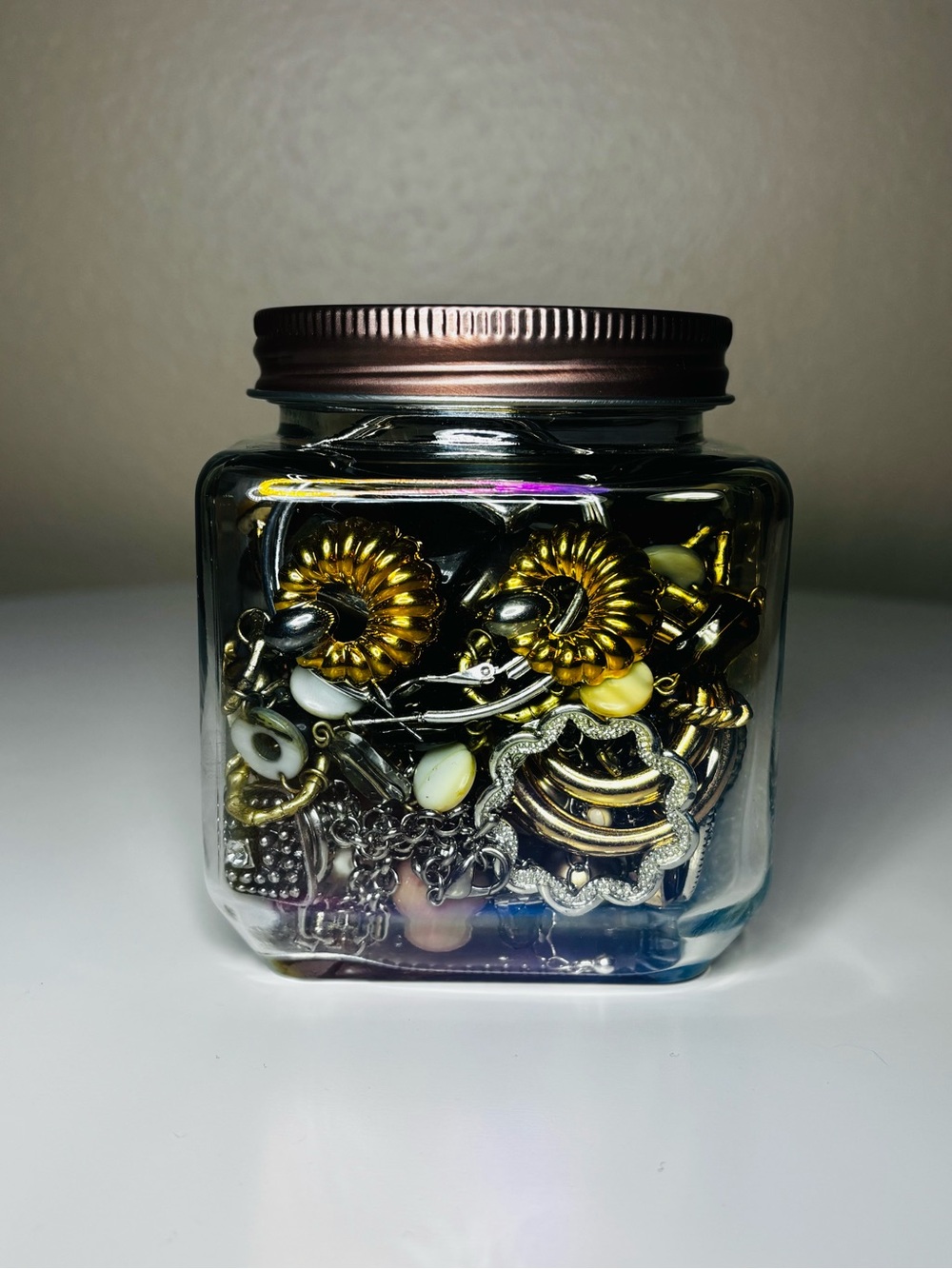 Mystery Jewelry Jar with Vintage -J42